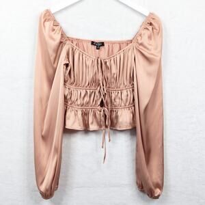 Elegant Blush Off-Shoulder Blouse